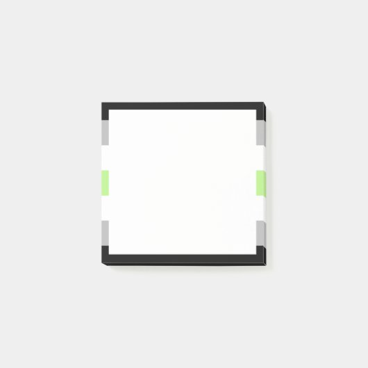 Agender Pride Flag Post-it Klebezettel (Vorderseite)