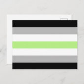 Agender Pride Flag Postkarte (Vorne/Hinten)