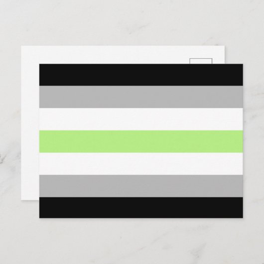 Agender Pride Flag Postkarte (Vorne/Hinten)