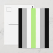 Agender Pride Flag Postkarte (Vorne/Hinten)
