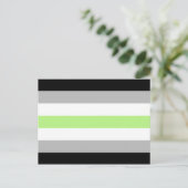 Agender Pride Flag Postkarte (Stehend Vorderseite)