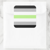 Agender Pride Flag Quadratischer Aufkleber (Tasche)