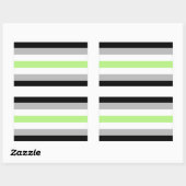 Agender Pride Flag Rechteckiger Aufkleber (Blatt)