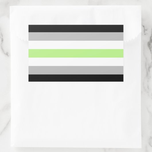 Agender Pride Flag Rechteckiger Aufkleber (Tasche)
