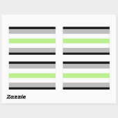 Agender Pride Flag Rechteckiger Aufkleber (Blatt)