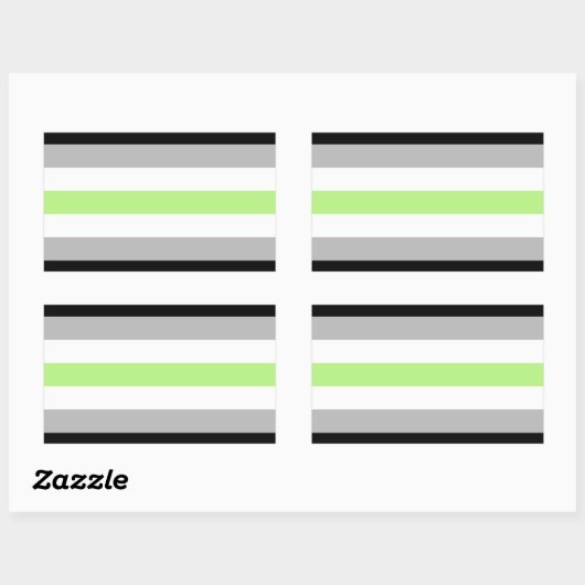 Agender Pride Flag Rechteckiger Aufkleber (Blatt)