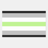 Agender Pride Flag Rechteckiger Aufkleber (Vorderseite)