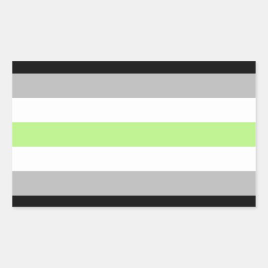 Agender Pride Flag Rechteckiger Aufkleber (Vorderseite)
