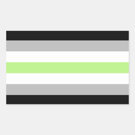 Agender Pride Flag Rechteckiger Aufkleber (Vorderseite)