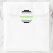 Agender Pride Flag Runder Aufkleber (Tasche)