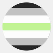 Agender Pride Flag Runder Aufkleber (Vorderseite)