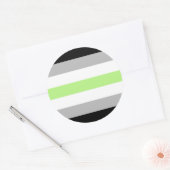 Agender Pride Flag Runder Aufkleber (Umschlag)