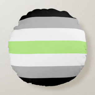 Agender Pride Flag Rundes Kissen