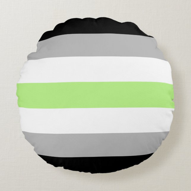 Agender Pride Flag Rundes Kissen (Vorderseite)