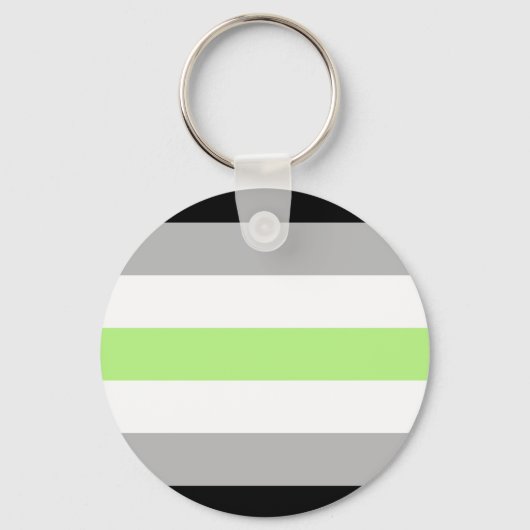 Agender Pride Flag Schlüsselanhänger (Vorderseite)
