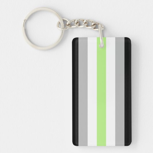Agender Pride Flag Schlüsselanhänger (Vorderseite)