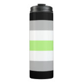 Agender Pride Flag Thermosbecher (Vorderseite)