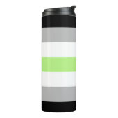 Agender Pride Flag Thermosbecher (Nach links gedreht)