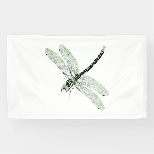 Agender Pride Vintag Dragonfly Art Banner (Horizontal)