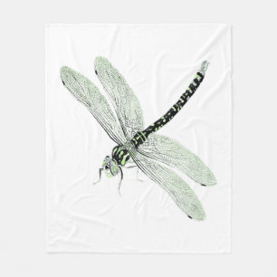 Agender Pride Vintag Dragonfly Art Fleecedecke