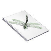 Agender Pride Vintag Dragonfly Art Notizblock (Rechte Seite)