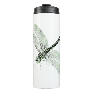 Agender Pride Vintag Dragonfly Art Thermosbecher