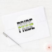 Agender Pride Word Runder Aufkleber (Umschlag)