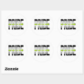 Agender Pride Word Runder Aufkleber (Blatt)