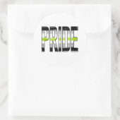 Agender Pride Word Runder Aufkleber (Tasche)