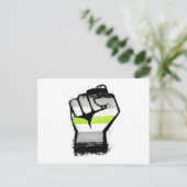 Agender Protest Fäuste Postkarte (Stehend Vorderseite)