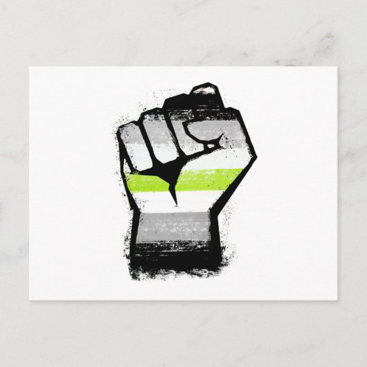 Agender Protest Fäuste Postkarte (Vorderseite)