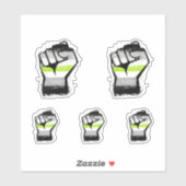 Agender Protest Fist Aufkleber (Blatt)
