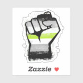 Agender Protest Fist Aufkleber (Blatt)