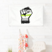 Agender Protest Fist Banner (Insitu)