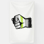 Agender Protest Fist Banner (Vertikal)