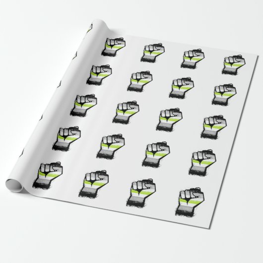 Agender Protest Fist Geschenkpapier (Ungerollt)