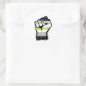 Agender Protest Fist Runder Aufkleber (Tasche)