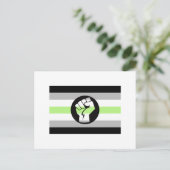 Agender-Protestflagge Postkarte (Stehend Vorderseite)