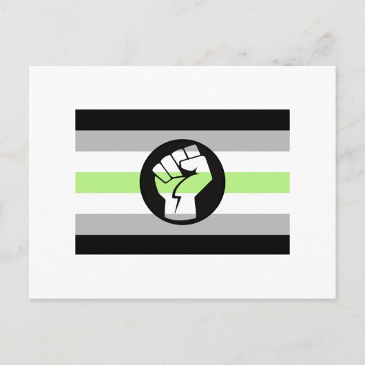 Agender-Protestflagge Postkarte (Vorderseite)