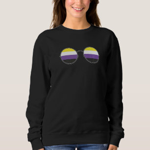 Agender Quee LGBt-Sonnenbrille Nichtbinäre Flag No Sweatshirt