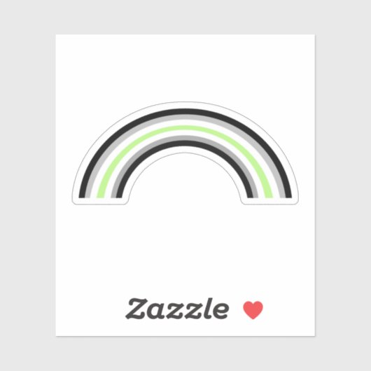 Agender Rainbow Aufkleber (Blatt)