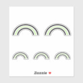 Agender Rainbow Aufkleber (Blatt)