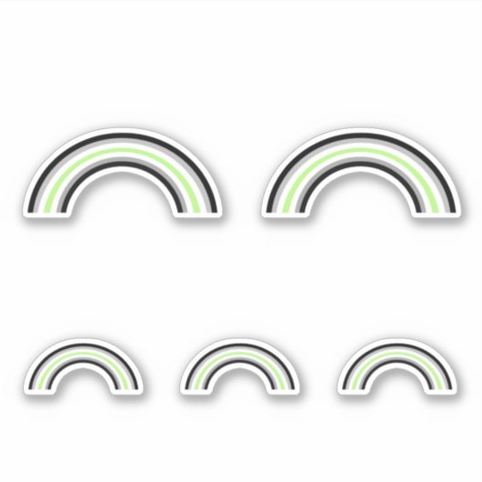 Agender Rainbow Aufkleber (Vorderseite)