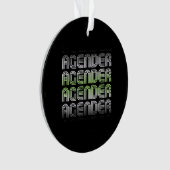 Agender Retro Stolz Ornament (Vorderseite)