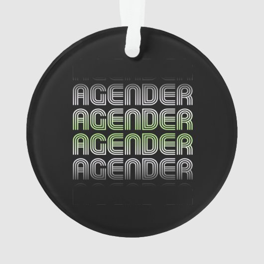 Agender Retro Stolz Ornament (Rückseite)