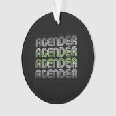 Agender Retro Stolz Ornament (Vorderseite)