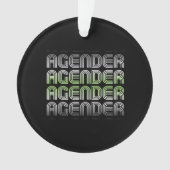Agender Retro Stolz Ornament (Vorderseite)