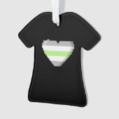 Agender Stolz-8-Bitpixel-Herz Ornament (Vorderseite)