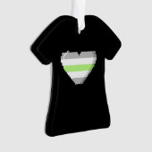 Agender Stolz-8-Bitpixel-Herz Ornament (Vorderseite)