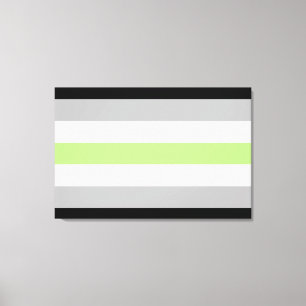 Agender-Stolz-Flagge Leinwanddruck